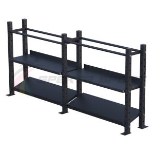 Купить Модульный стеллаж для гантелей, гирь и медболов 2580х430х1200 (2 секции) в Ужуре 
