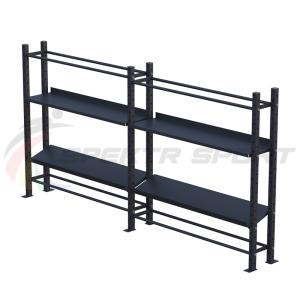 Купить Модульный стеллаж для гантелей, гирь и медболов 3780х430х1950 (2 секции) в Ужуре 